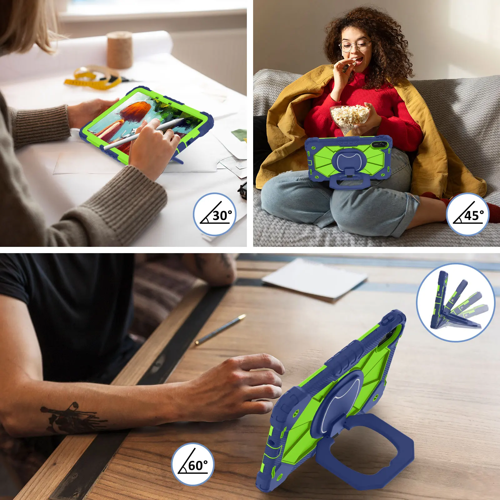 Kids Armor Shockproof For Xiaomi Redmi Pad 2 Pro 12.1 Poco Pad 2024 Tablet Case Wristband Cover For Xiaomi Pad SE Mi Pad 7 Pro view 5