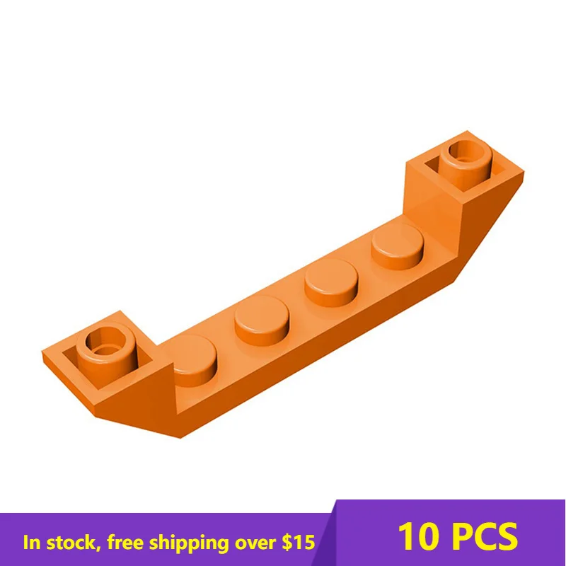 

10PCS MOC Bricks Assembles Particles 52501 Slope Inverted 45 6 x 1 For Building Blocks Parts DIY Educational gift Toys