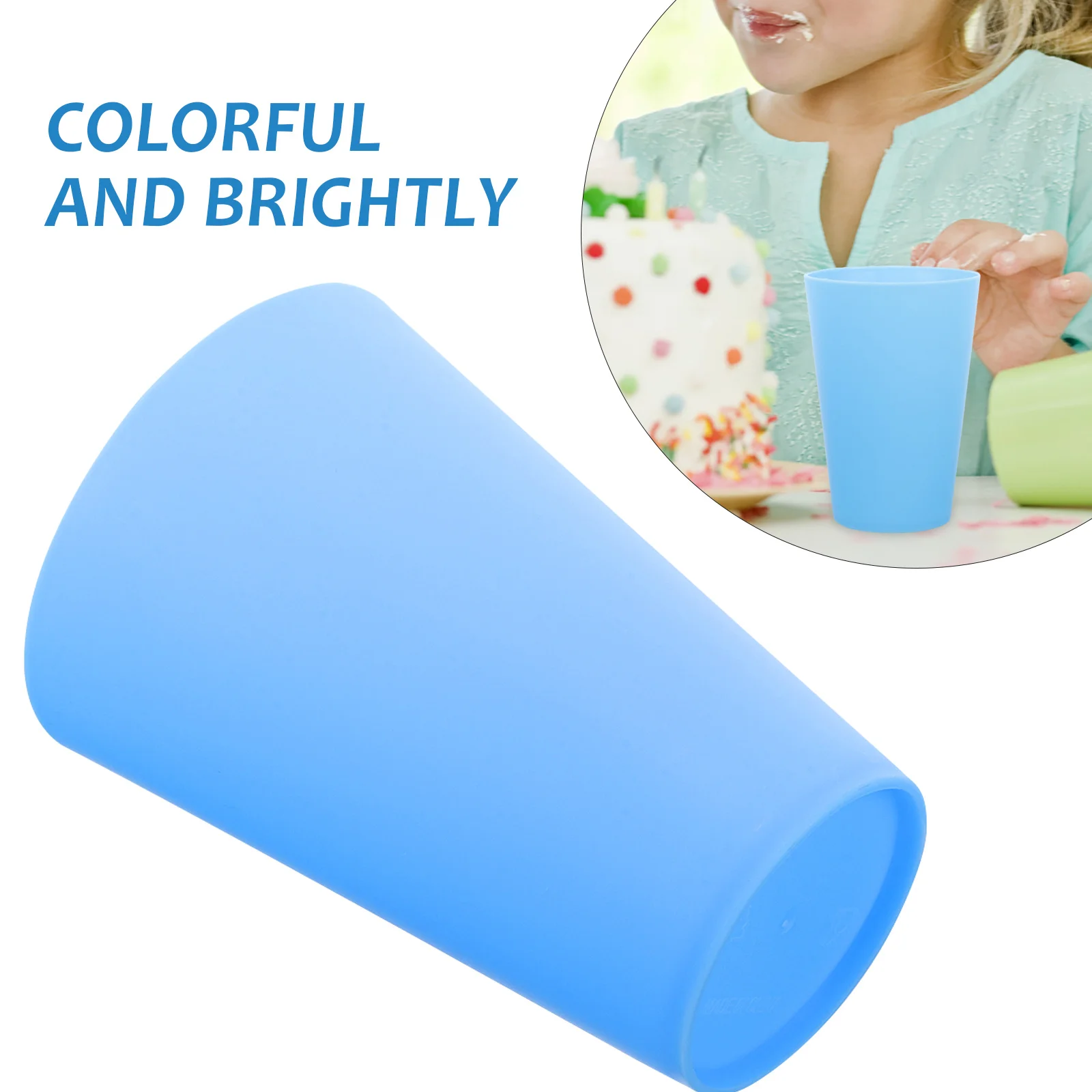 

6 шт. 250 мл матовые пластиковые детские чашки красочные нетоксичные кружки для питья для малышей для дома и улицы легкая вечеринка