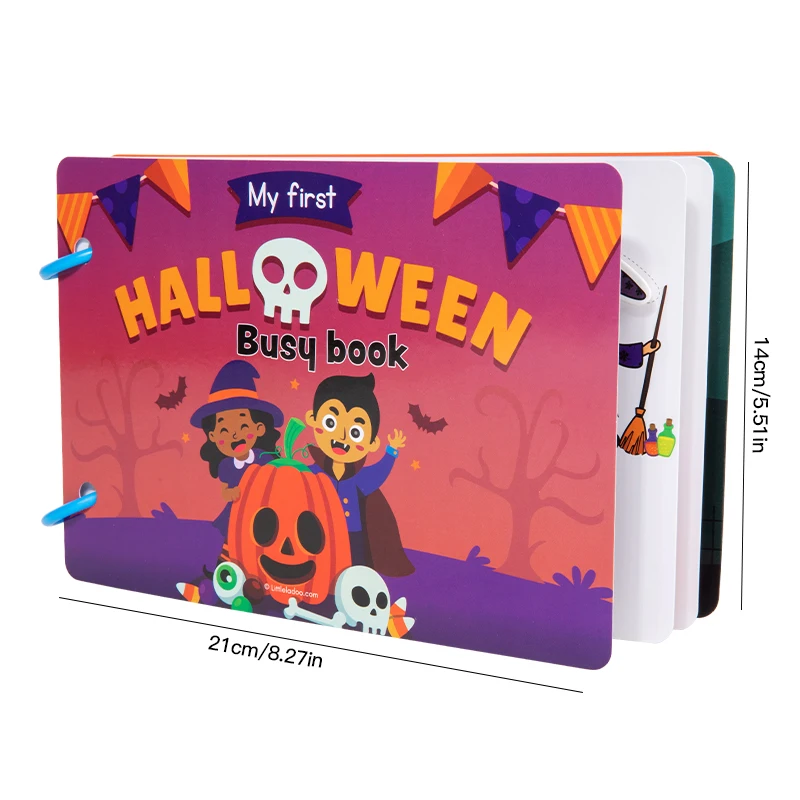 مونتيسوري بيبي مشغول كتاب هالوين هدية عيد الميلاد لعبة بلدي أول كتاب هادئ لصق التعلم المبكر التعليم ألعاب أطفال للأطفال
