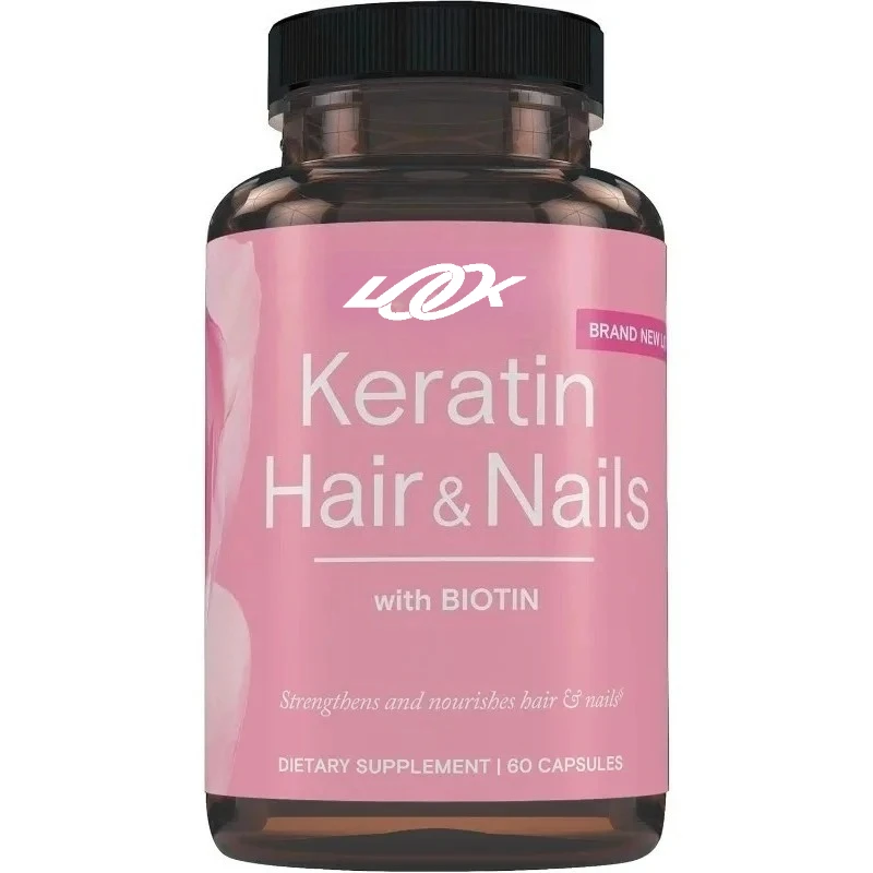 

Keratin supplement containing biotin and resveratrol - supports hair growth and nail health -60 capsules of hair conditioner