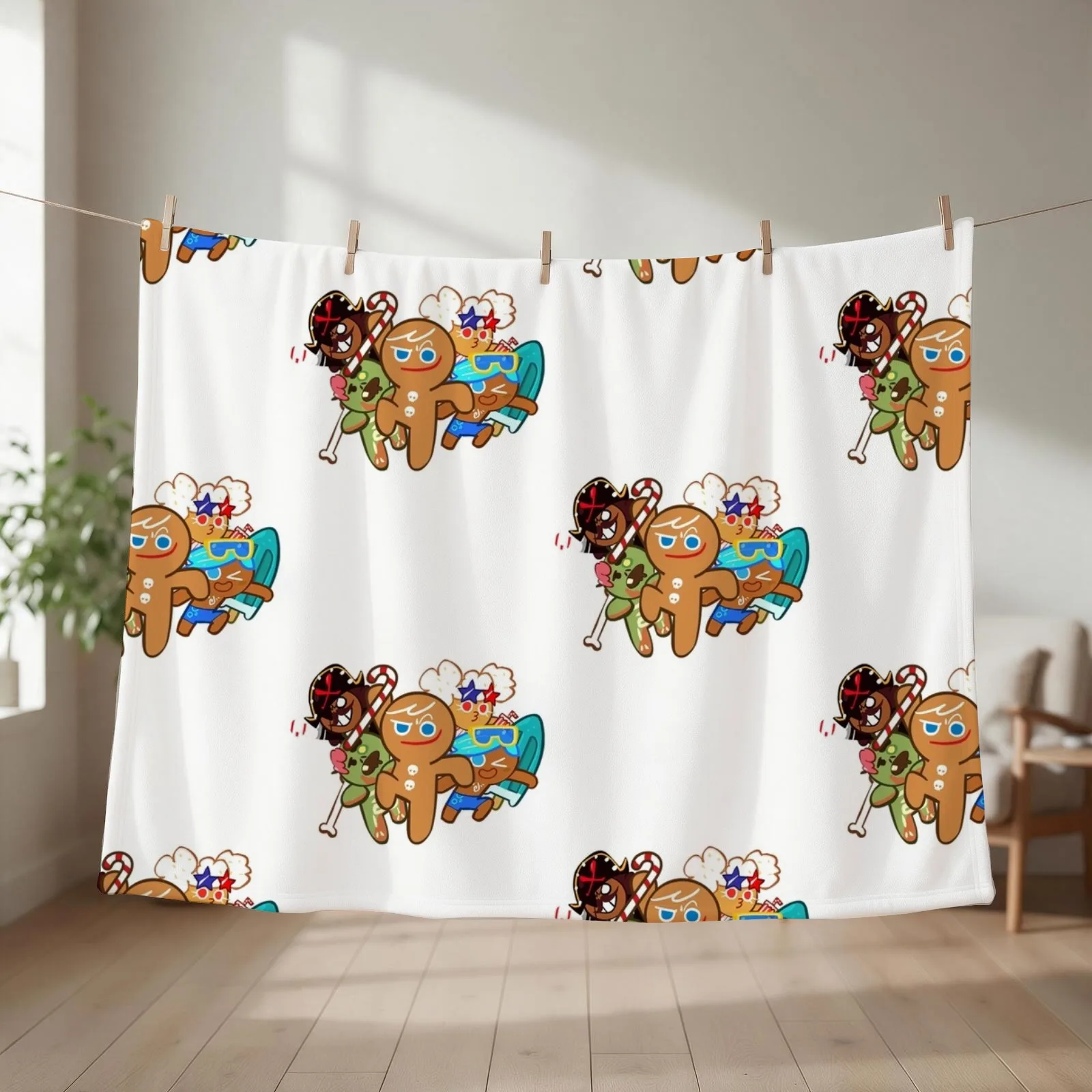 Cookie Run Kingdom Throw Blanket couch cozy soft plush fuzzy picnic outdoor blanket
