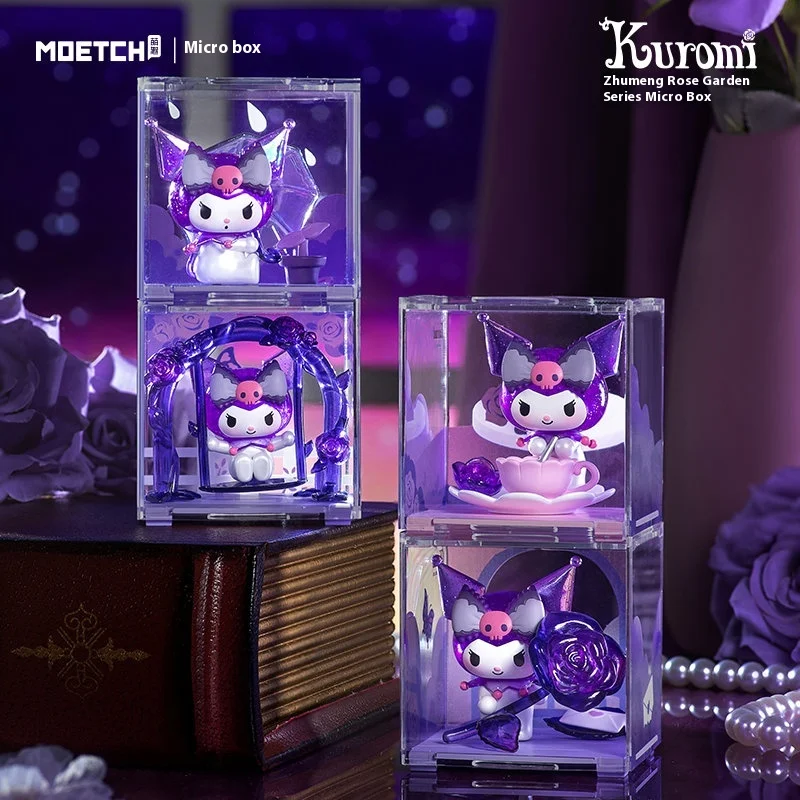 Sanrio Kuromi Anime-Charakter-Set, Blind Bag, Dreamy Rose Series, Überraschungsbox, niedliche Modelle, Anime-Charaktere, gesammeltes Spielzeug