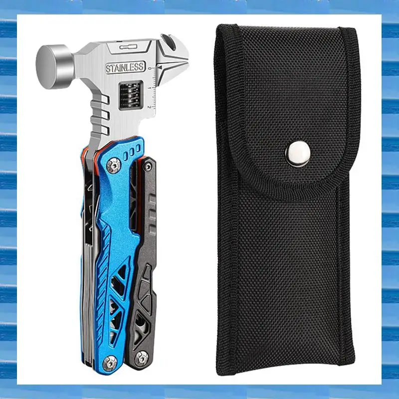 

AT53 Многофункциональный молоток с круглой головкой, складной молоток для гвоздей, плоскогубцы, аварийный автомобильный комбинированный интегрированный инструмент, молоток