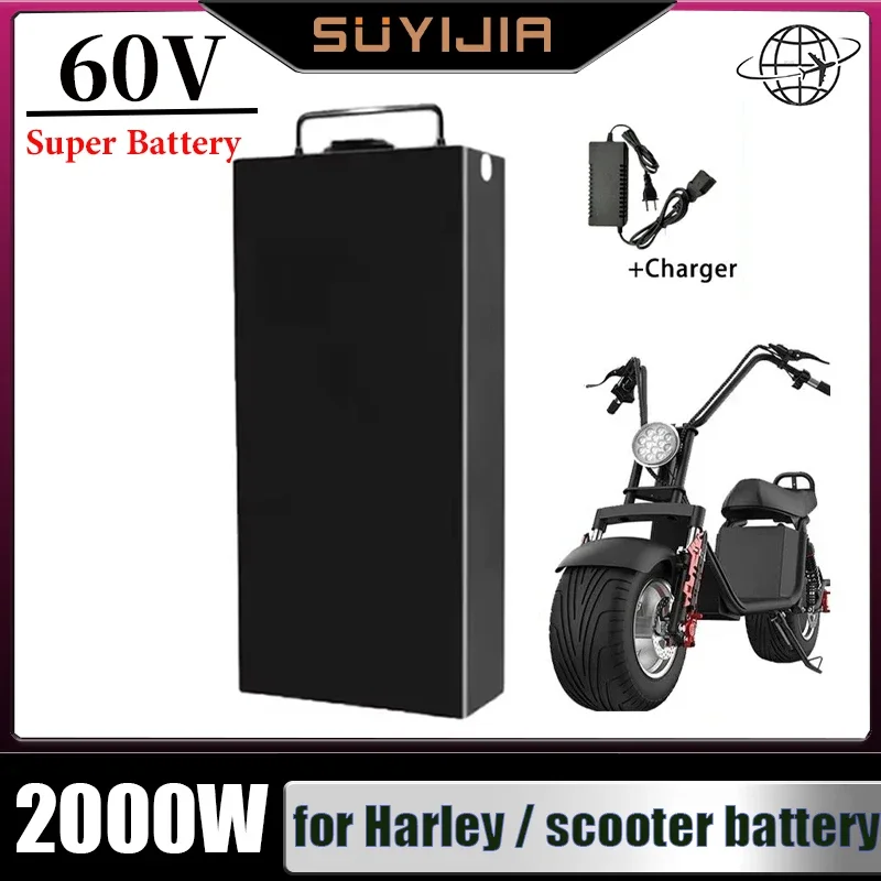 60V 50ah Waterproof Electric Scooter Lithium Battery Folding 18650 Battery for Citycoco Two Wheel Electric Scooter Bicycle