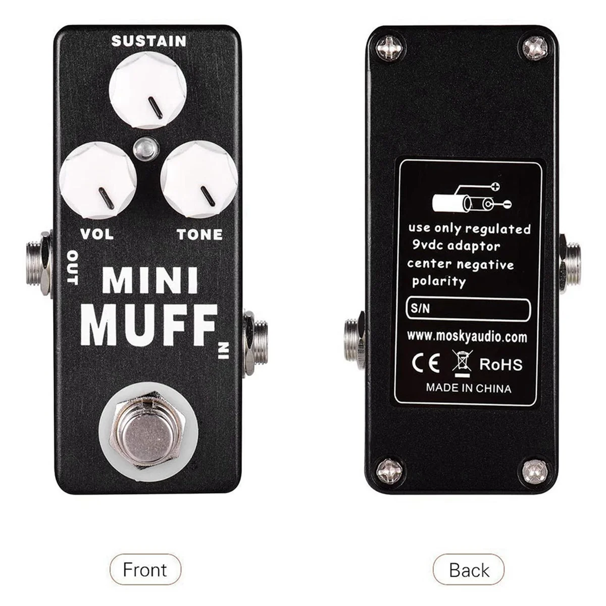 A14M 2X Mini Muff Fuzz Distortion Pedal de efecto de guitarra eléctrica