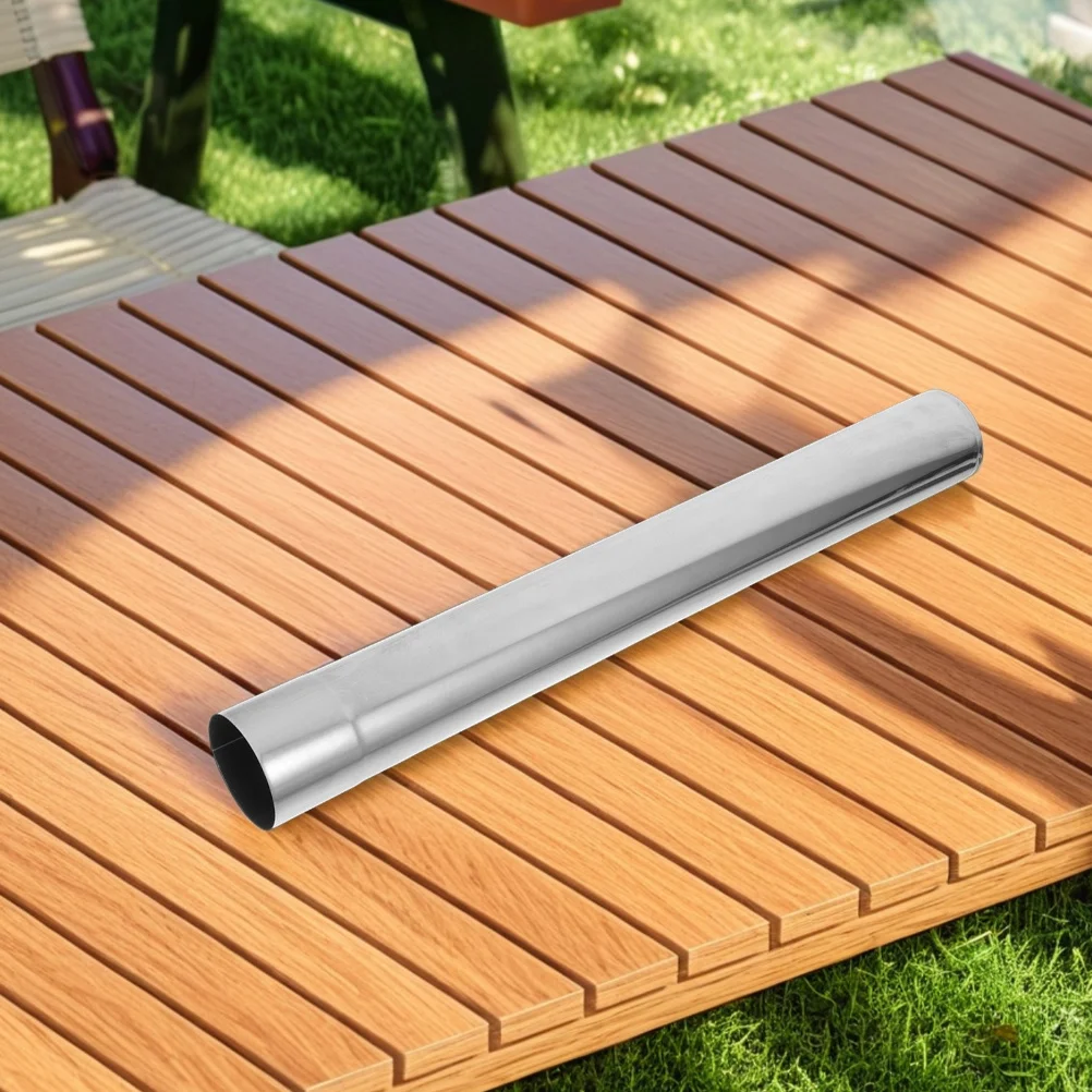 

Stainless Steel Stove Pipe Straight Chimney Extension Tube Windproof Outdoor Camping Wood Stove Flue Pipe Flue Chimney