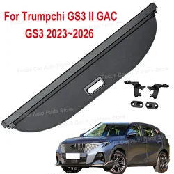 Car Trunk Curtain Covers For Trumpchi GS3 II GAC GS3 Emzoom 2023~2026 Retractable Trunk Rack Partition Shelters Auto Accessories