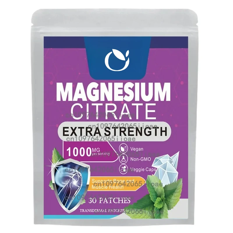 

30 Patches Magnesium Citrate Transdermal Patches Extra Strength, Bone and Muscle Health