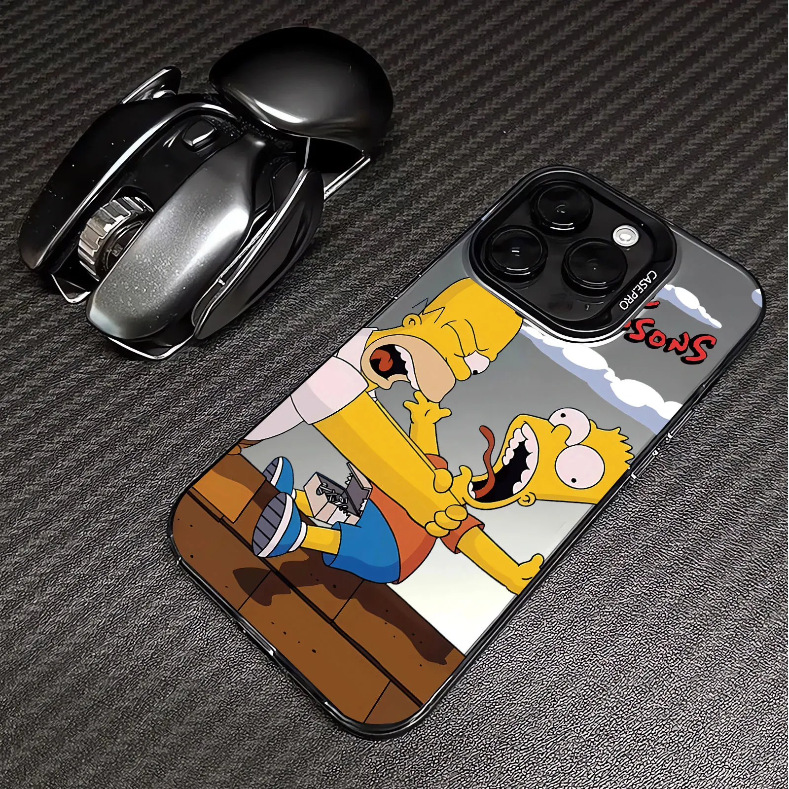 Homer J. Funda de teléfono de silicona Simpson Surf Donut para Apple iPhone, 11, 13, 15, 14 Pro Max, 12, XR, XS, X, funda protectora