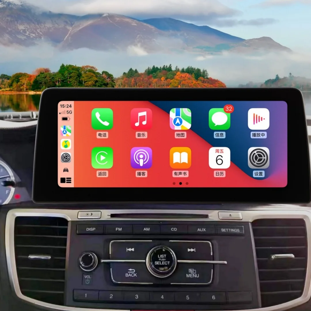 12.3 "شاشة تعمل باللمس ترقية راديو السيارة رئيس وحدة ل 2013-2017 هوندا أكورد 9th الجنرال ستيريو نظام الملاحة لتحديد المواقع #2