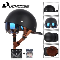 Demi-casque de moto ouvert pour adultes et enfants, casquette de baseball, casques d'équitation rétro vintage, motocross, hommes, femmes, enfants, été, 2024