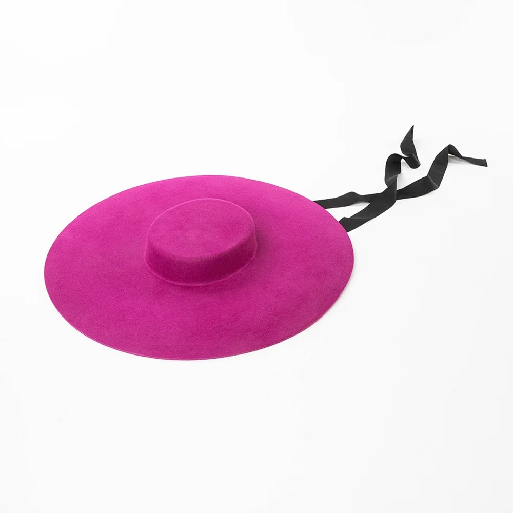 Czarny wełniany filcowy kapelusz z szerokim rondem Szykowny, ciepły zimowy kapelusz Trilby Kościół Sukienka Ślub Fedora Jazz Czapka Moda Mężczyźni