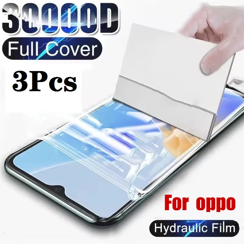 3Pcs Hydrogel Film Für OPPO K12 K11 K10 K9 X Pro A94 A95 A96 A97 A98 A79 A60 5G screen Protektoren Nicht Glas