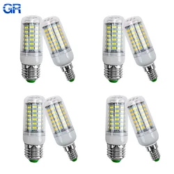E27 E14 LED Bulb Lamp 220V-240V 24 36 48 56 69 72 LEDs Corn Bulb Light 5730SMD 360 Beam Angle Replace Halogen Chandelier Lights