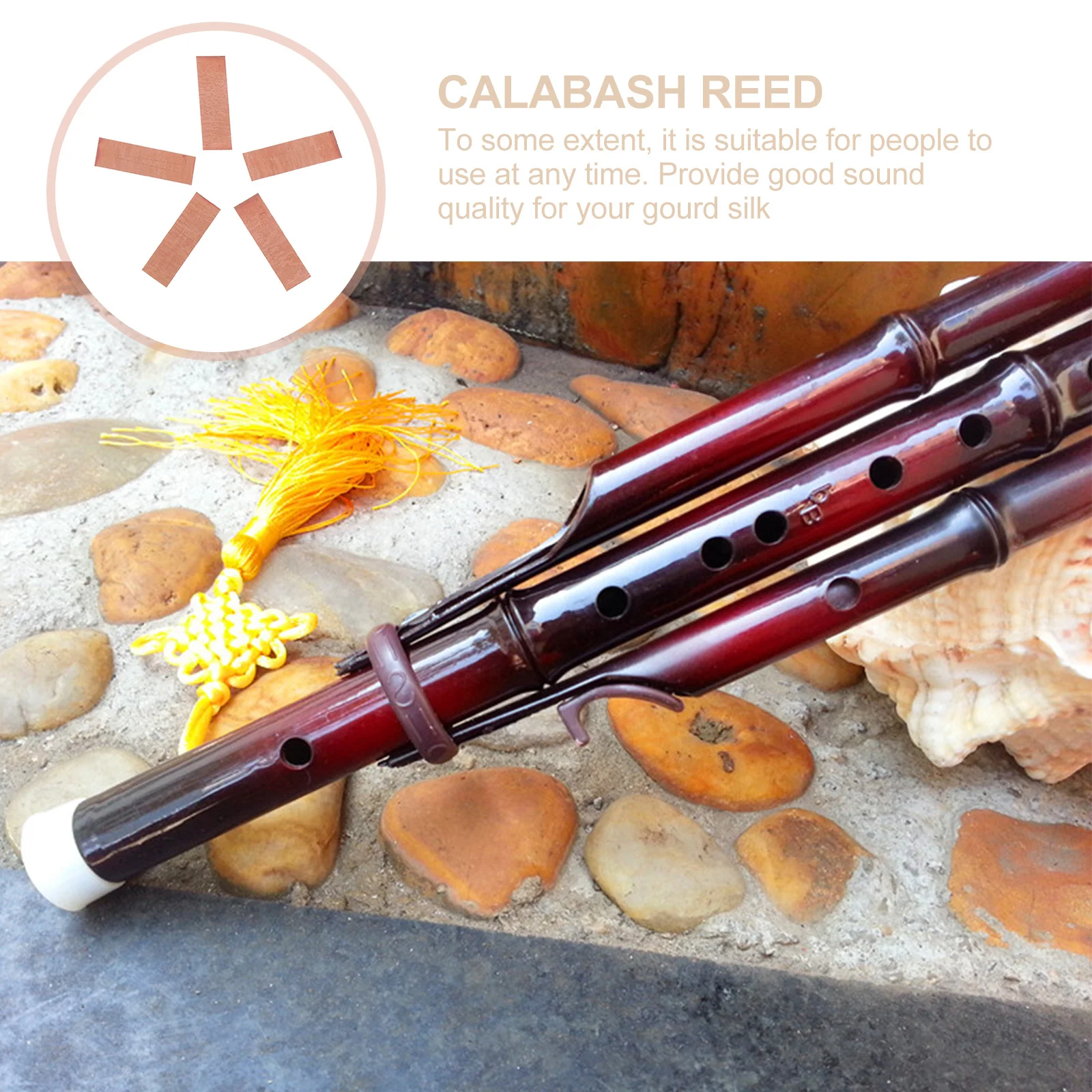 

5pcs Cucurbit Flute Reed Premium Brass Tuning Reed Lightweight Durable For Traditional Instrument Supplies Musical Instrument