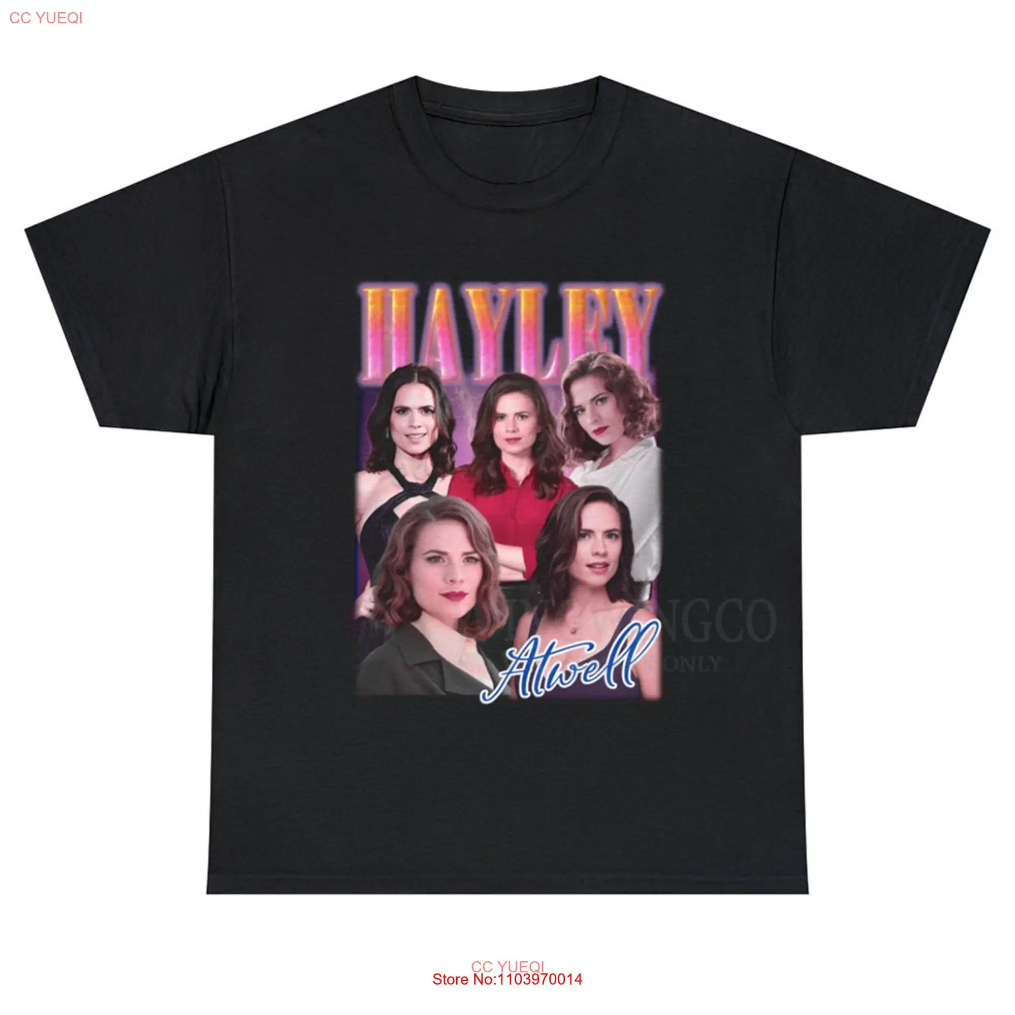 Винтажная Футболка Hayley Atwell с длинным или коротким рукавом