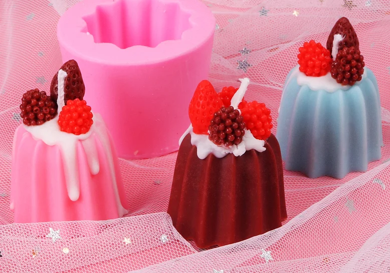 PRZY Cupcake Mold Silicone 3D Mousse Chocolate Mold Cake Tool Fondant Cake Clay Resin Baking Tools Moulds Silicone Rubber Radom