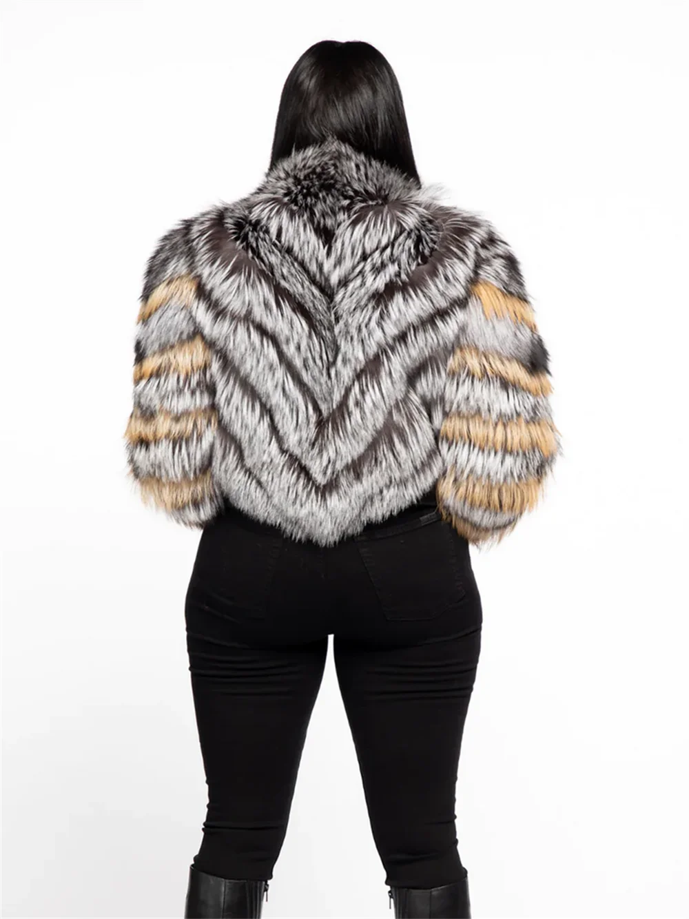 Echt Rood Vossenbont Jack Vrouwen Plus Size Luxe Volle Mouwen Winter Pluche Bontvest Vrouwelijke Zilveren Vos Korte Jas Voor Meisjes