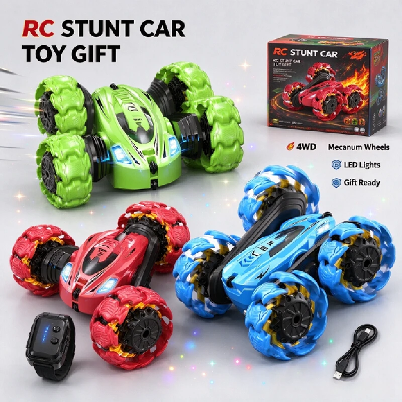 Generic Rc Stunt Car 4wd Gesture  Double Sided Flip Off Road Remote Control Vehicle For Indoor Outdoor Competition