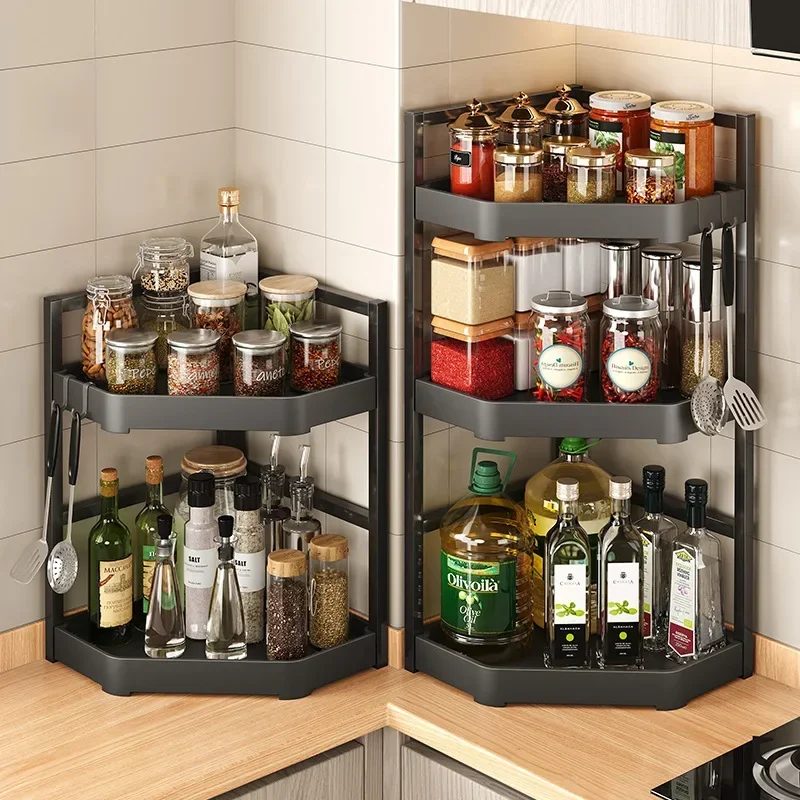 New model Kitchen rack Multifunctional countertop Corner Multi-layer chopsticks Kitchen knife Storage and finishing shelf
