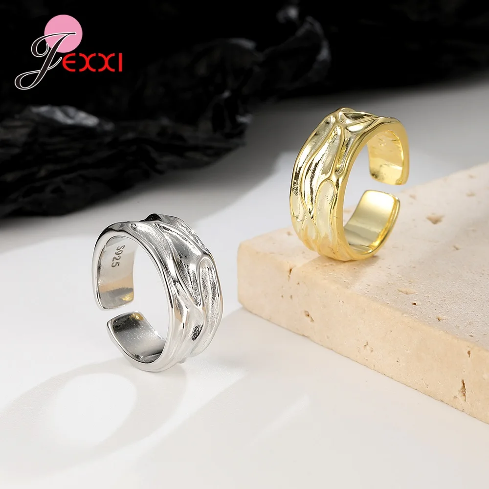 Cincin Jari Dapat Disesuaikan Perak Murni 925 Asli Mode Terbaru untuk Wanita Anak Perempuan Hadiah Ulang Tahun Super Bagus Ukuran Bebas