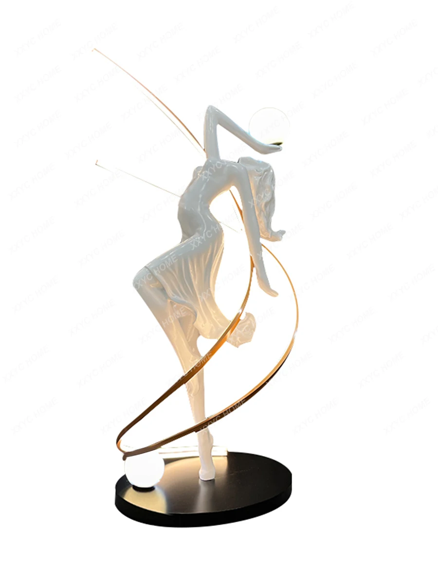 

Home Stairs Dance Goddess Art Decorative Creative Floor Lamp Big Decorations