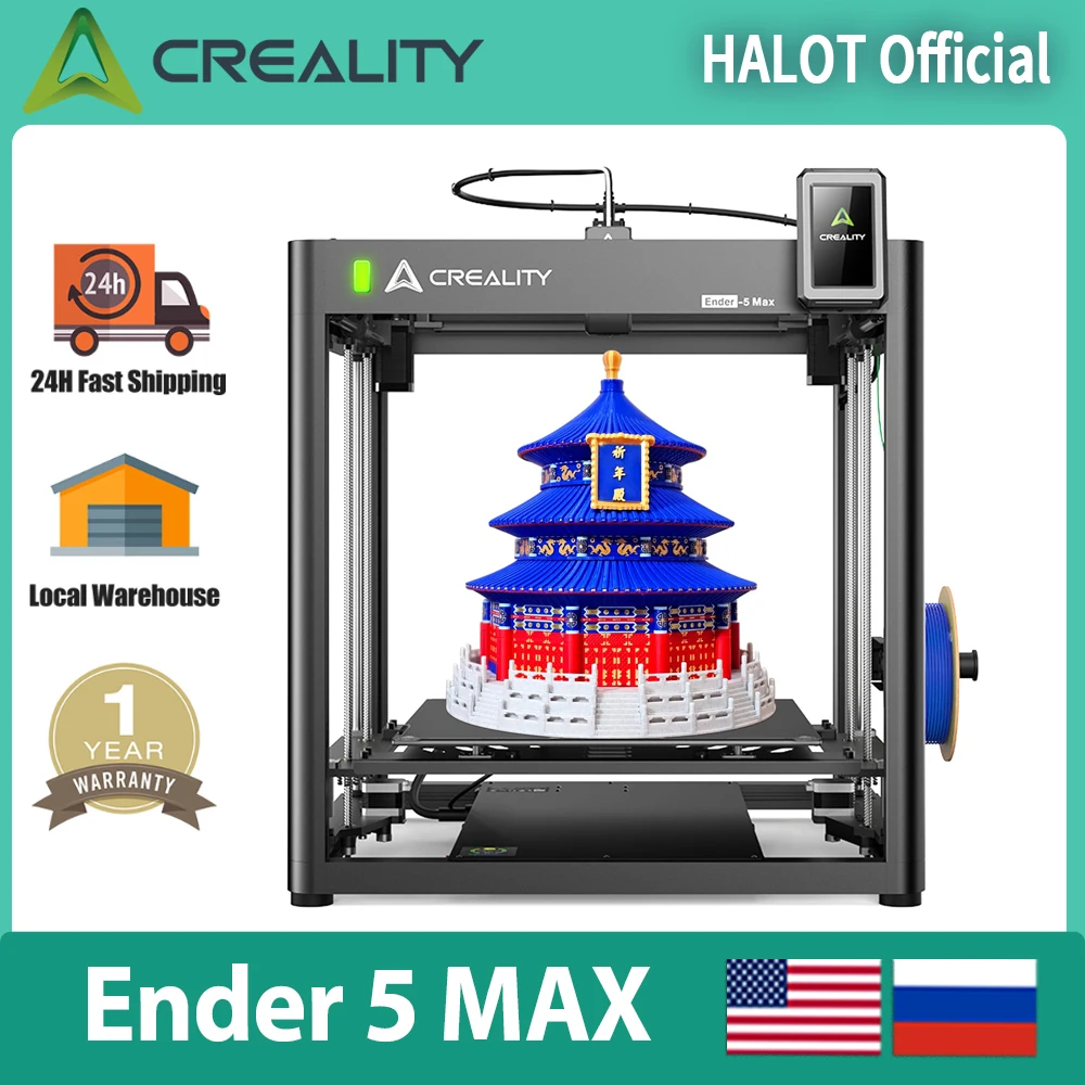 Creality Ender 5 Max 3D-Drucker 700 mm/s Max. Druckgeschwindigkeit Großes Bauvolumen 40 * 40 * 40 Linearschiene mit automatischer Nivellierung und zwei Z-Achsen