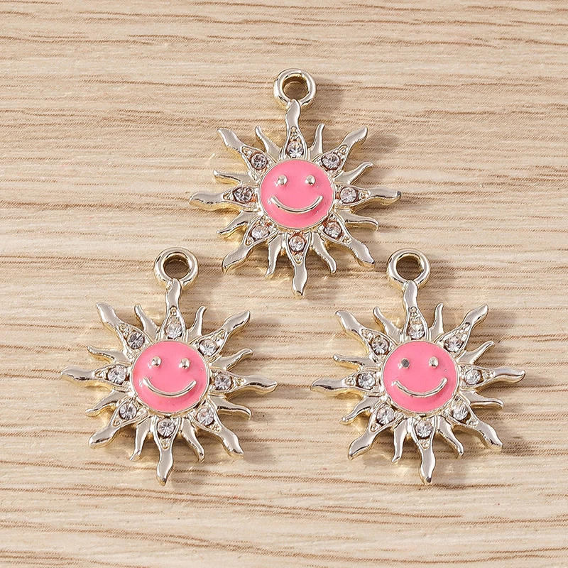 Tusember 10 Stück Bunte Strass-Kristall-Sonnenanhänger für Ohrringe, Halsketten, Handgemachter Modeschmuck, Zubehör – Detail 4
