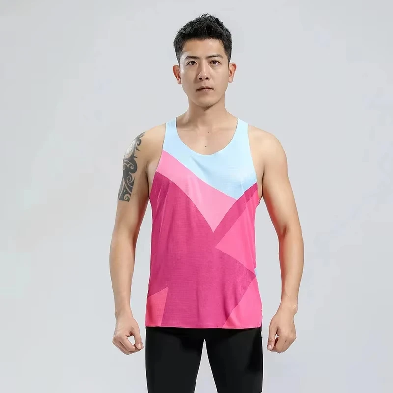 

Funny 3D Color Stripe Printed Men's Tank Top Fashion Breathable Gym T-shirt Outdoor Run Fitness Sports Sleeveless Shirt Man Vest