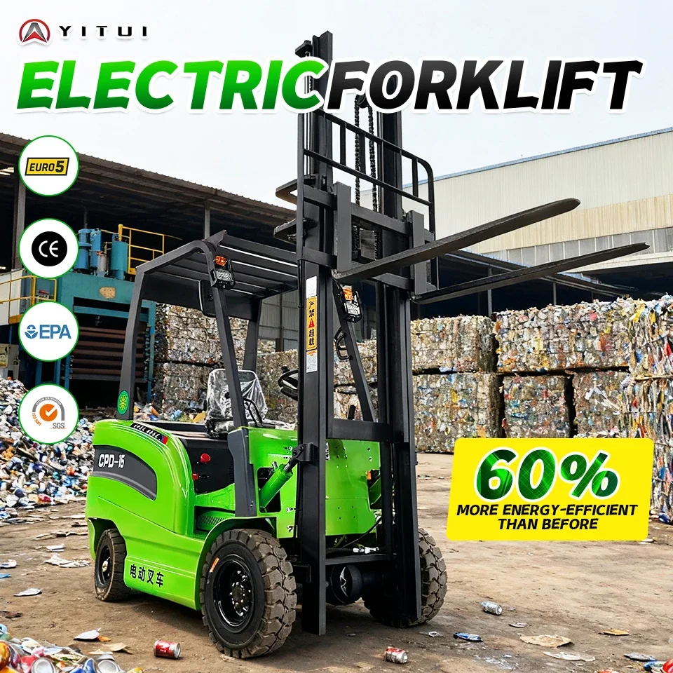 

New Customized 2000kg Electric Forklift With Side Shifter Lithium-Ion Ce 4.5m Lift For Factory Use Electric Forklift