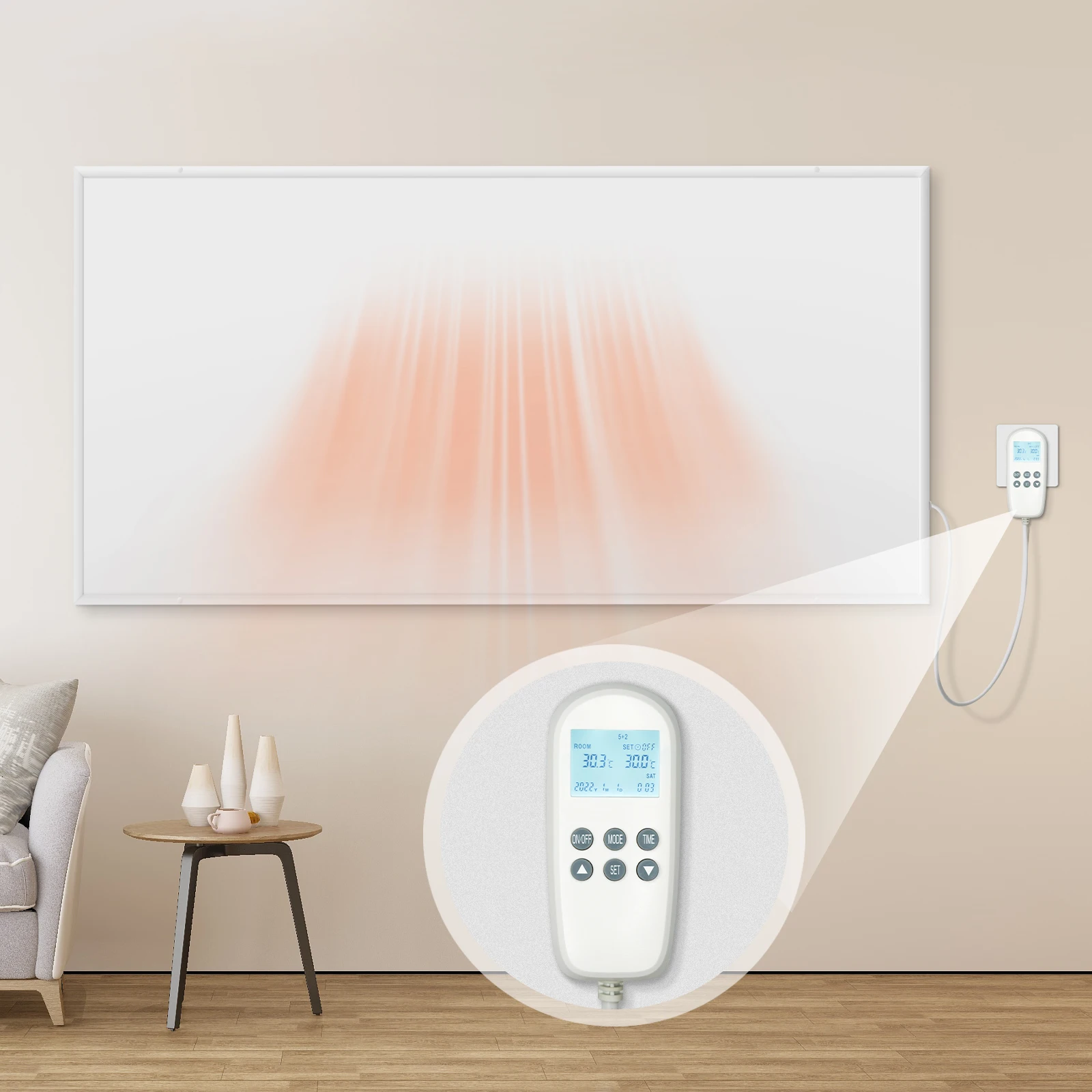 850w/650w European Electric Heater Wifi White Infrared Electric Heater Bathroom Ceiling Heater