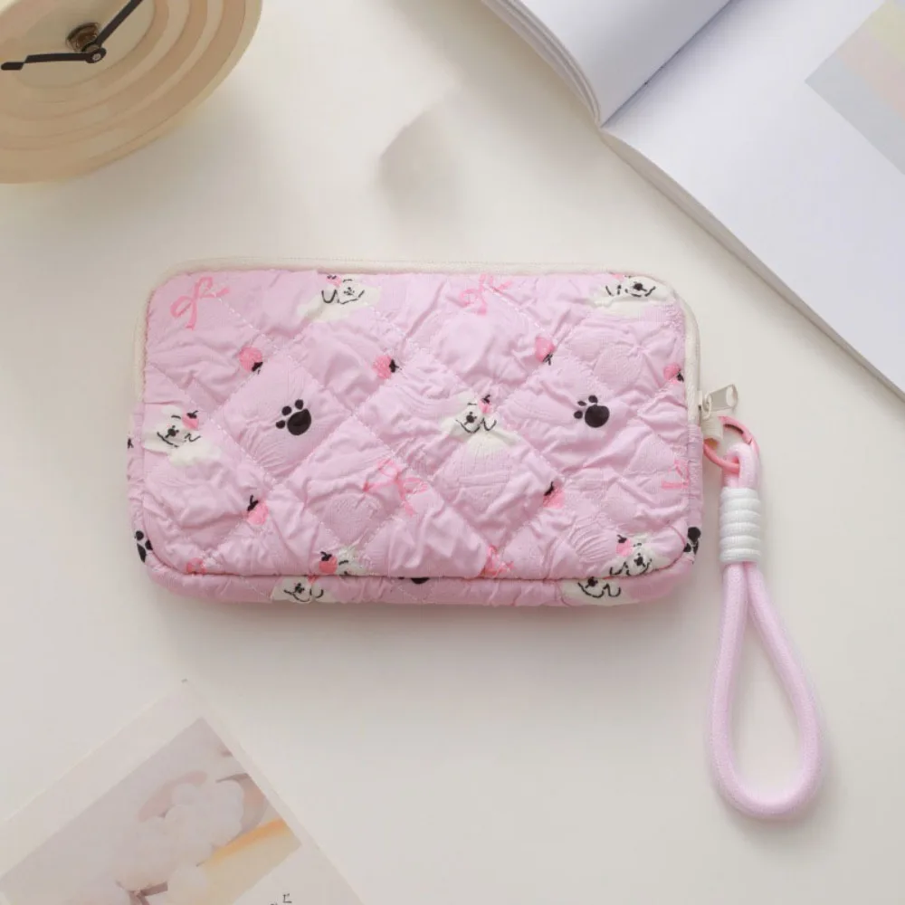 محفظة عملات معدنية لطيفة بطباعة كرتونية ذات سعة كبيرة مع محفظة حقيبة تخزين بحبل قصير