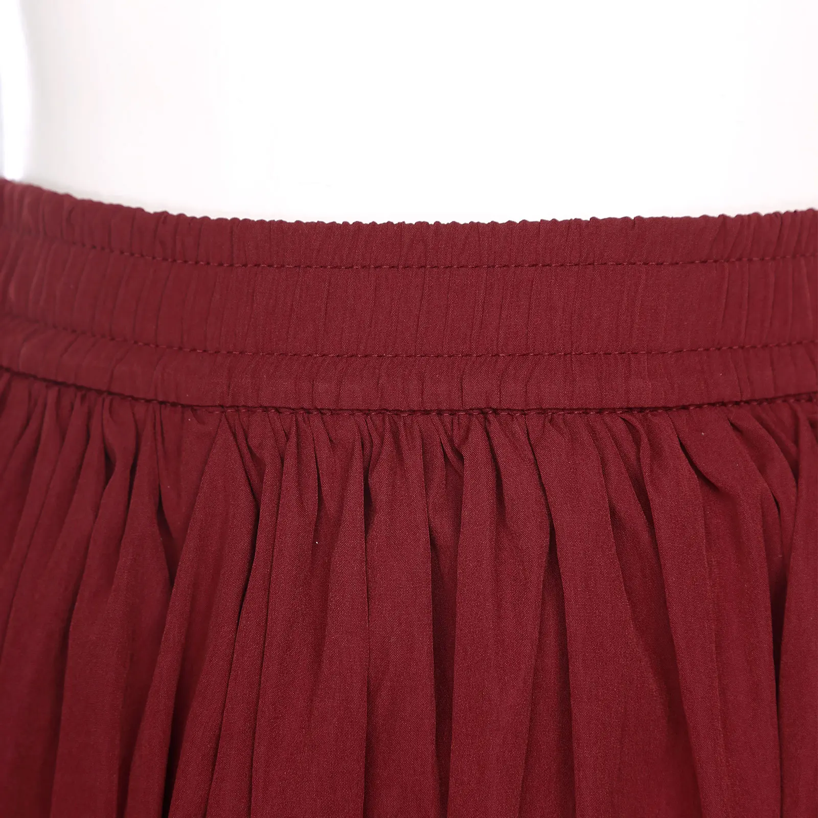 Women Summer Floaty Tutu Skirt Breathable Waistband Sweet Solid Color Ballet Inspired Casual Flared Hem Beach Holiday Outfit