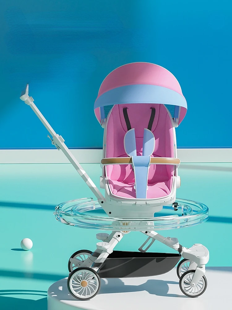 

Baby Stroller can sit on the lying baby artifact and the wheelbarrow can be folded easily and the baby can walk the baby in bot