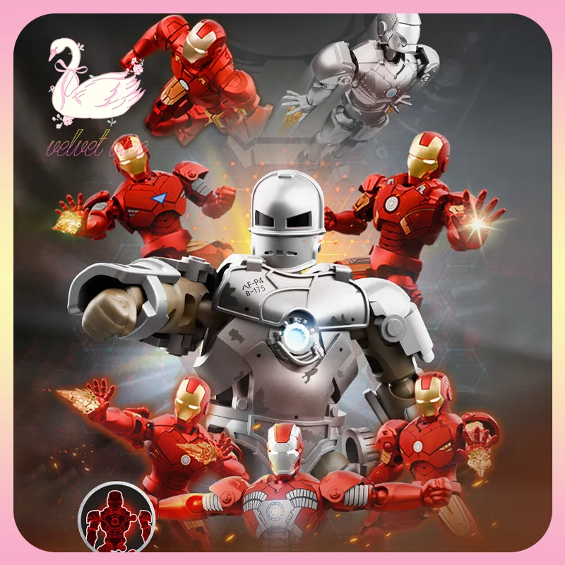 

Original Marvel The Infinity Saga Series Iron Man Model Kit Blind Box Vol.1-2 Action Figure Ornament Collect Toys Boys Gifts