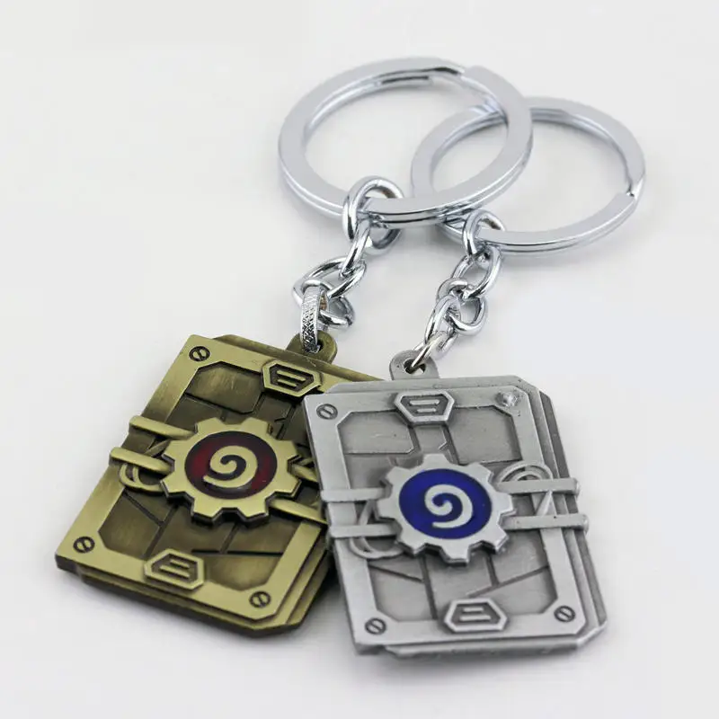 WOW Hearthstone: Heroes of Warcraft Key Chains 3D Hearthstone Keyring Vintage Metal Keychain For Men Gift