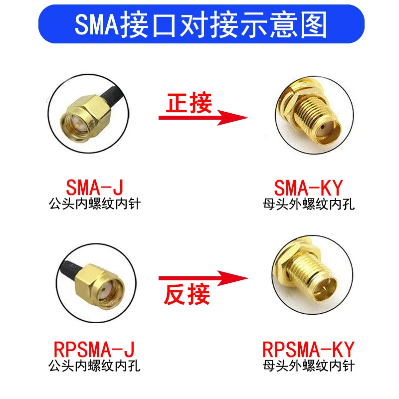 High Frequency RF Connection Cable SMA-JJ RG141 SMARevolutionSMAMale Public-to-Public RF Adapter Cable