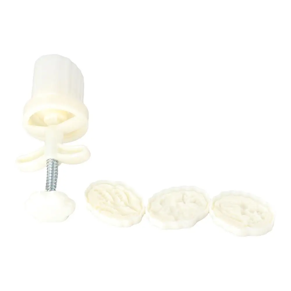 الزنابق البلاستيكية من الوادي قالب كعك القمر الأبيض اليد ضغط القمر قالب الكعكة Ma'amoul شكل 50 جرام تنقش ختم قالب الخبز