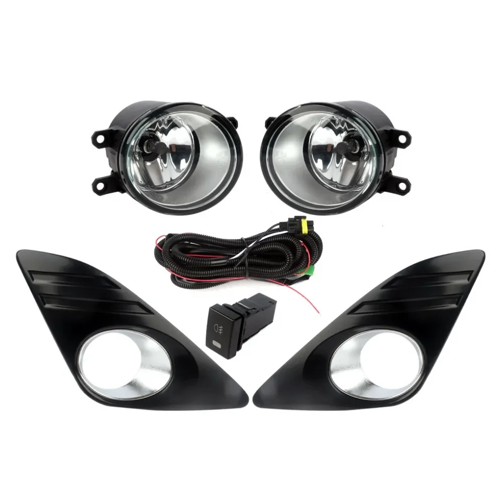 

Car Fog Lamp Assembly Kit With Cover Case for Toyota Camry LE XLE 2012 2013 2014, 4300K Fog Lamp Blub + Cover + Harness + Switch