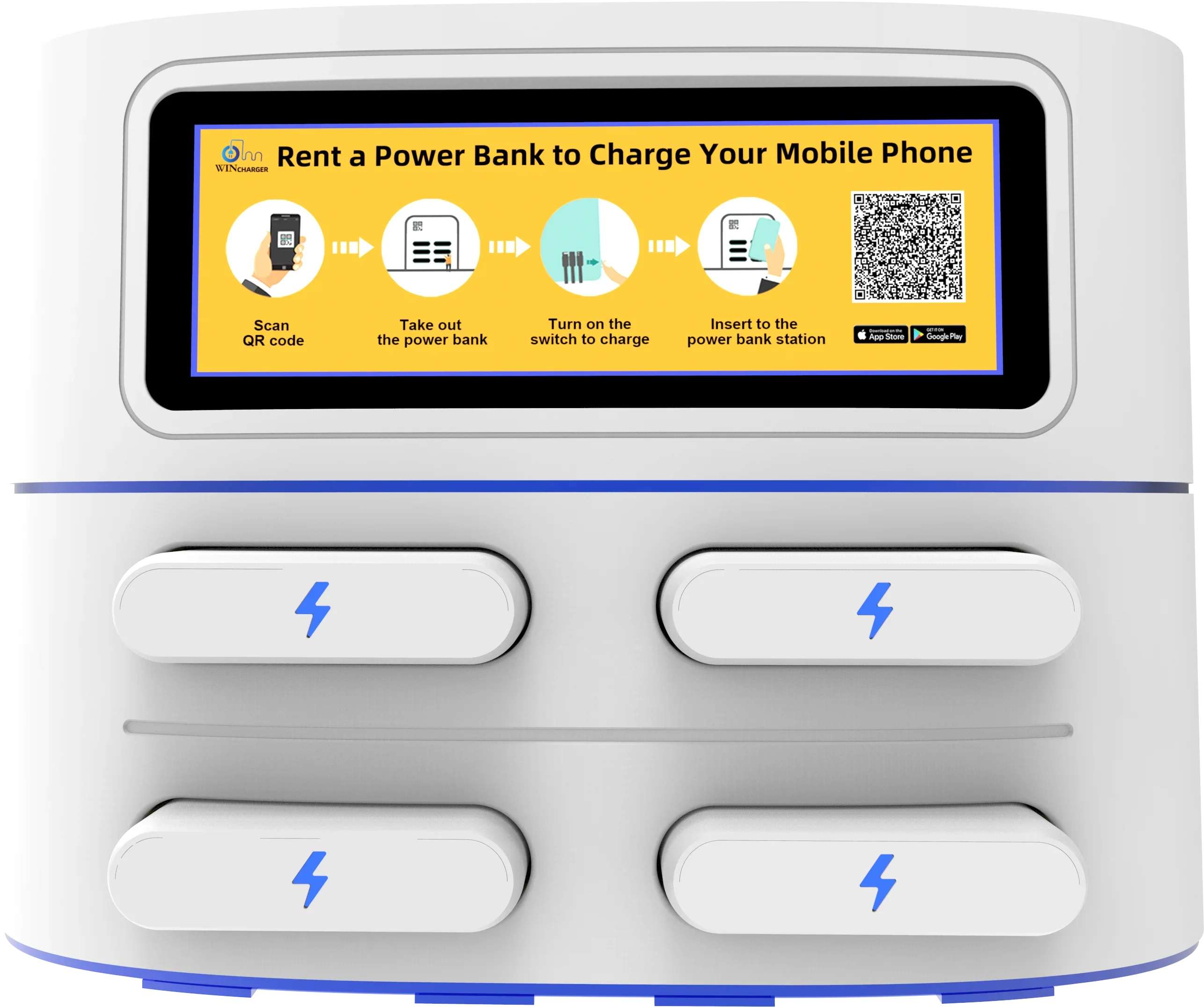 

Scanning QR Code Vending Sharing Power bank Powerbank Rental Charging Station