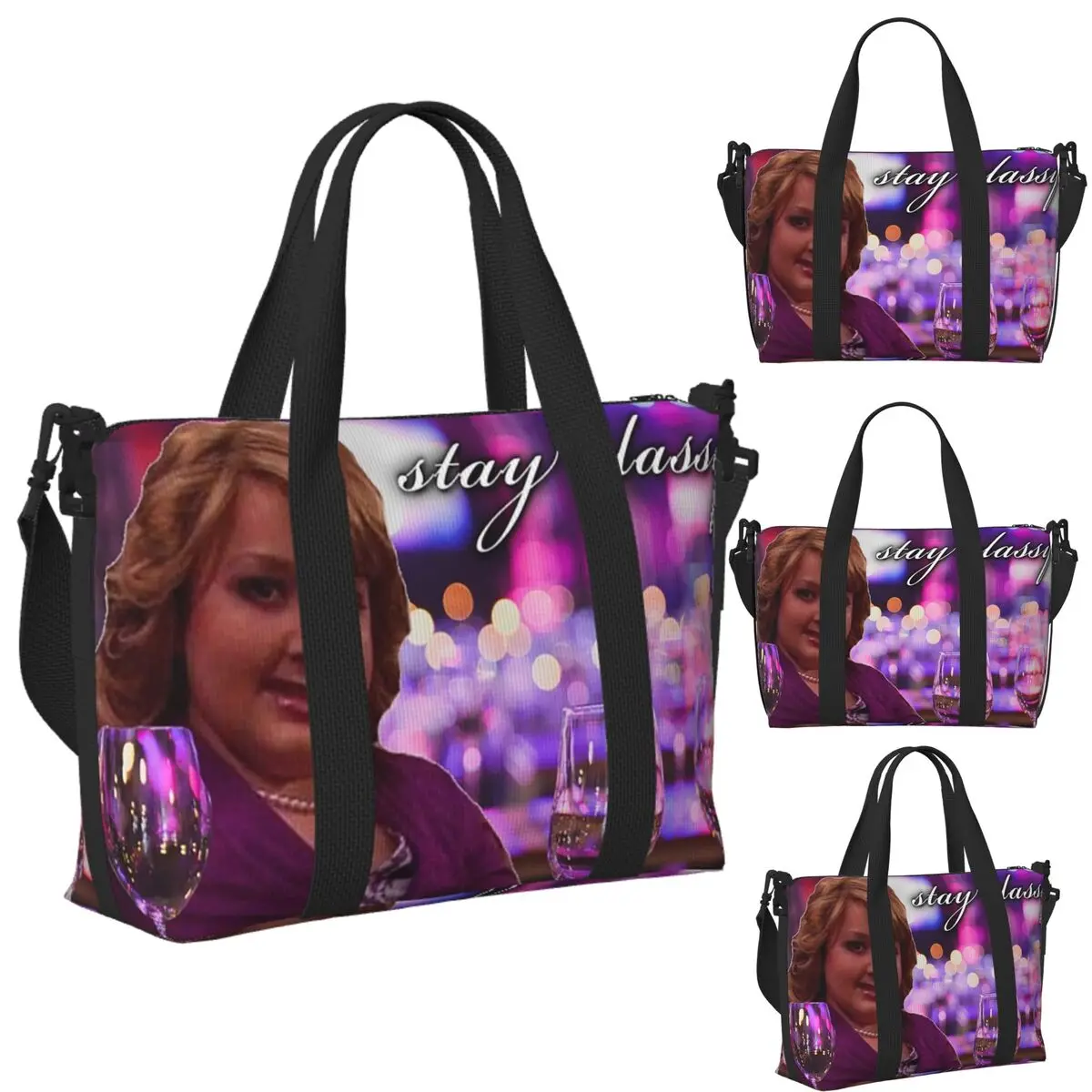 

Custom Girl Gibby At The Bar Stay Beach Travel Bag Large Capacity Tote Bags for Gym Yoga Women Shopping Duffle Shoulder Bag