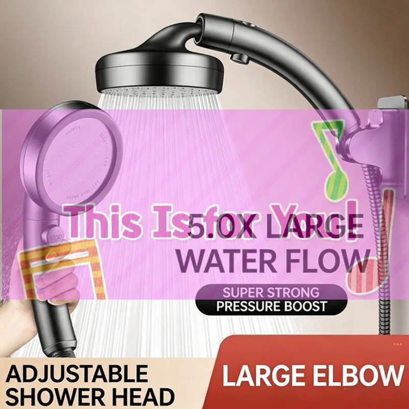 

【HMA】1 комплект: Съемная душевая лейка с регулировкой, ручная, высокого давления, для экономии воды, для дома и отеля, распылитель для ванной комнаты