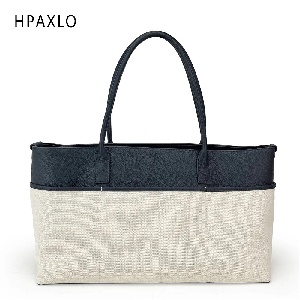 

Новая модная большая сумка для женщин, большая парусиновая дорожная сумка на плечо, модная сумка из натуральной кожи, роскошные сумки, дизайнерская сумка для покупок