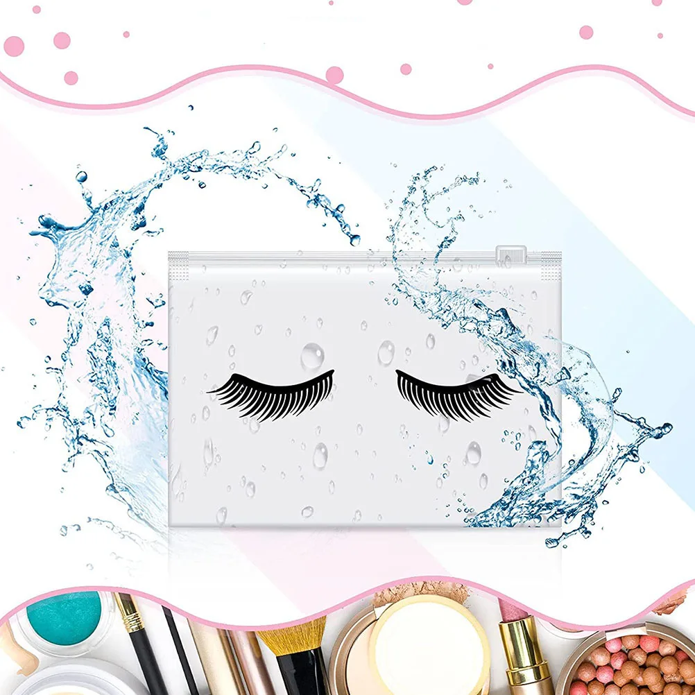 Bolsa de maquillaje de 3 uds., organizador de lona para mujer, bolsa de cosméticos de aseo con cordón, estuche de belleza de almacenamiento de viaje de gran espacio