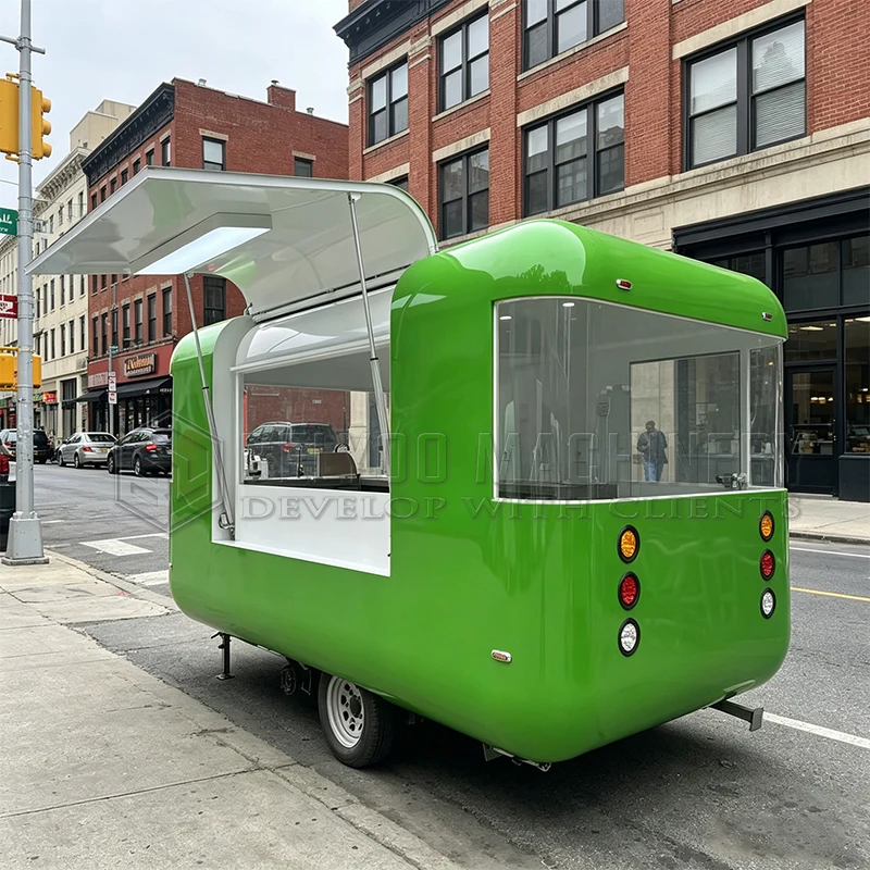 Belyoo Cloud Warehouse Mobile Trailer Outdoor Complete Equipment Ice Cream Hot Dog Cart Customizable for Factory Sale