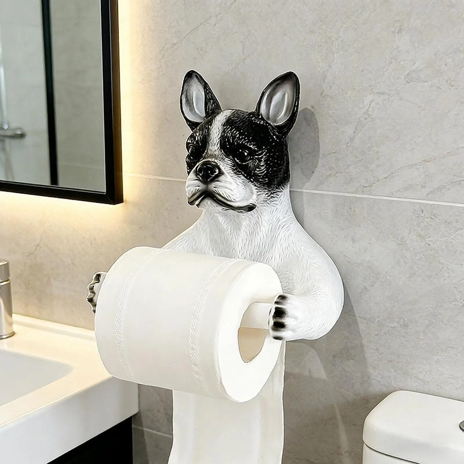 

Sturdy Toilet Paper Stand Easy Install Tissue Roll Holder Bathroom Accessories for Toilet Paper Organizer JJ0487
