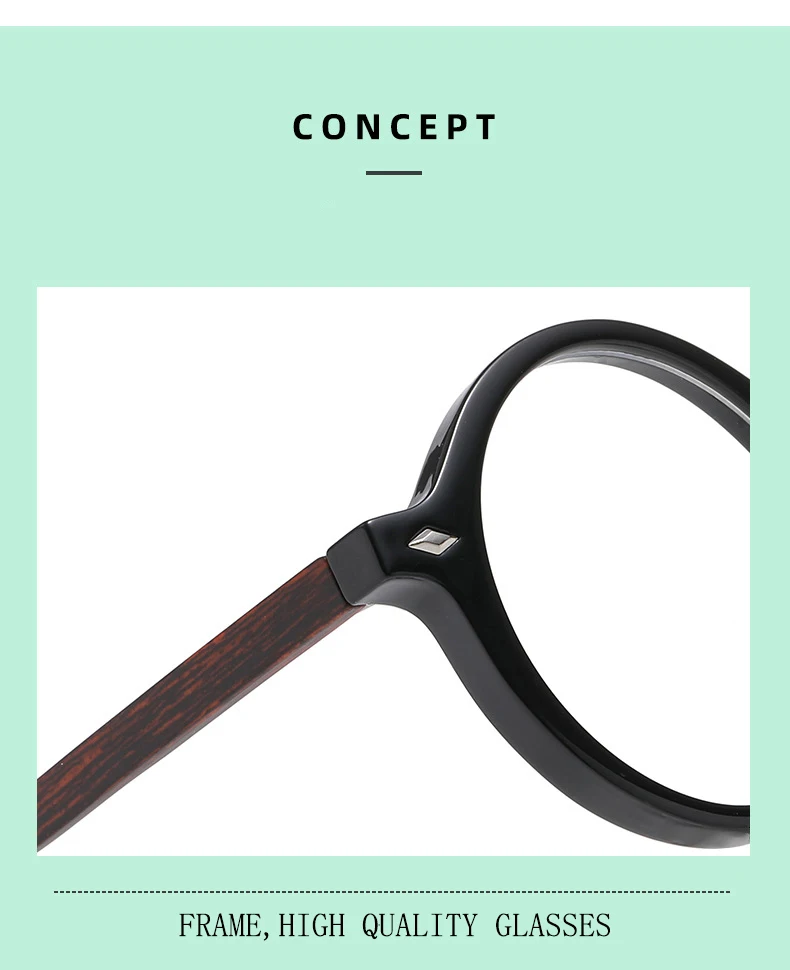 Markendesign Retro Quadratische Übergroße Runde Rahmen Sonnenbrille Korrekturbrille Anti-Blaulicht Hyperopie Myopie Astigmatismus Brillen – Detail 11