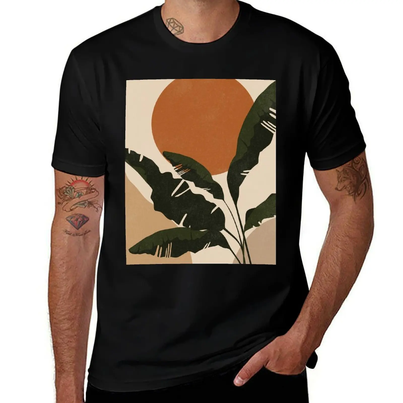 

Banana Leaf T-Shirt man clothes baggy shirts men workout shirt