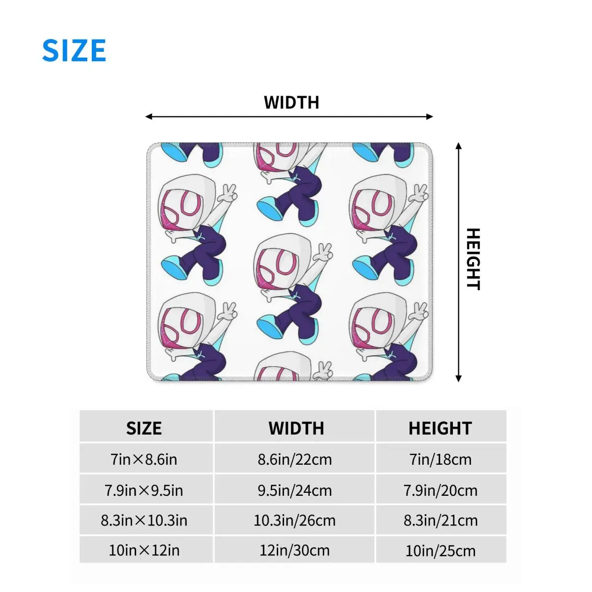Ghost Spider Girl Mouse Pad Computer Keyboard Mouse Mat Gamer Laptop Desk Mat Office Accessories Table Mats